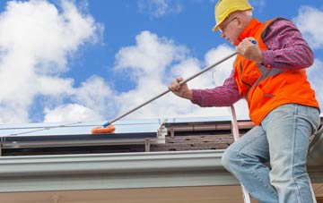 The Drones soft wash roof cleaning